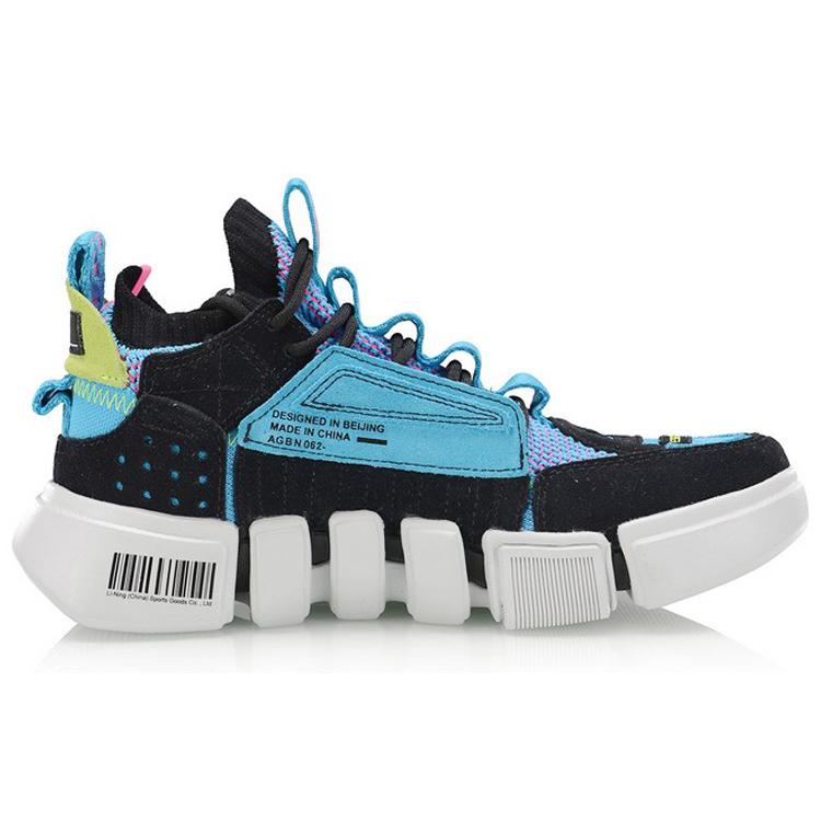Li Ning Essence ACE Vintage Basketball Shoes Women's Mid top Black Blue Pink AGBN062-14