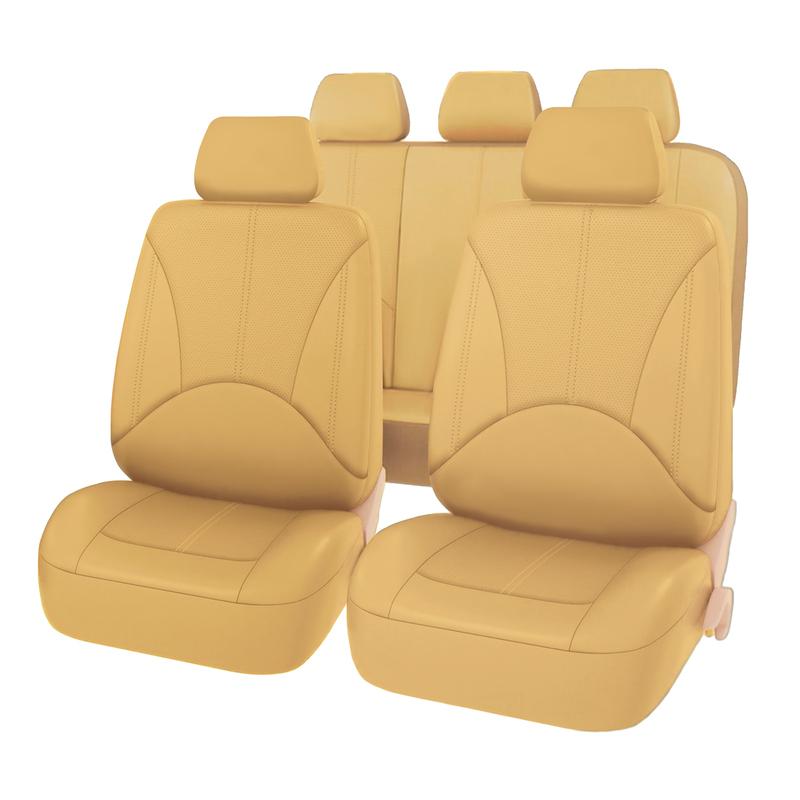 All-Season Universal 9-Piece PU Leather Car Seat Cover