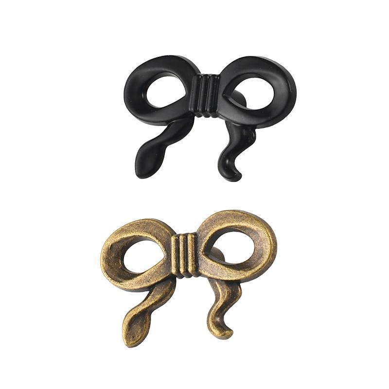 Bowknot Single-Hole Handle For Wardrobe Doors Drawers And Cabinets Retro Zinc Alloy Single-Hole Furniture Small Handle