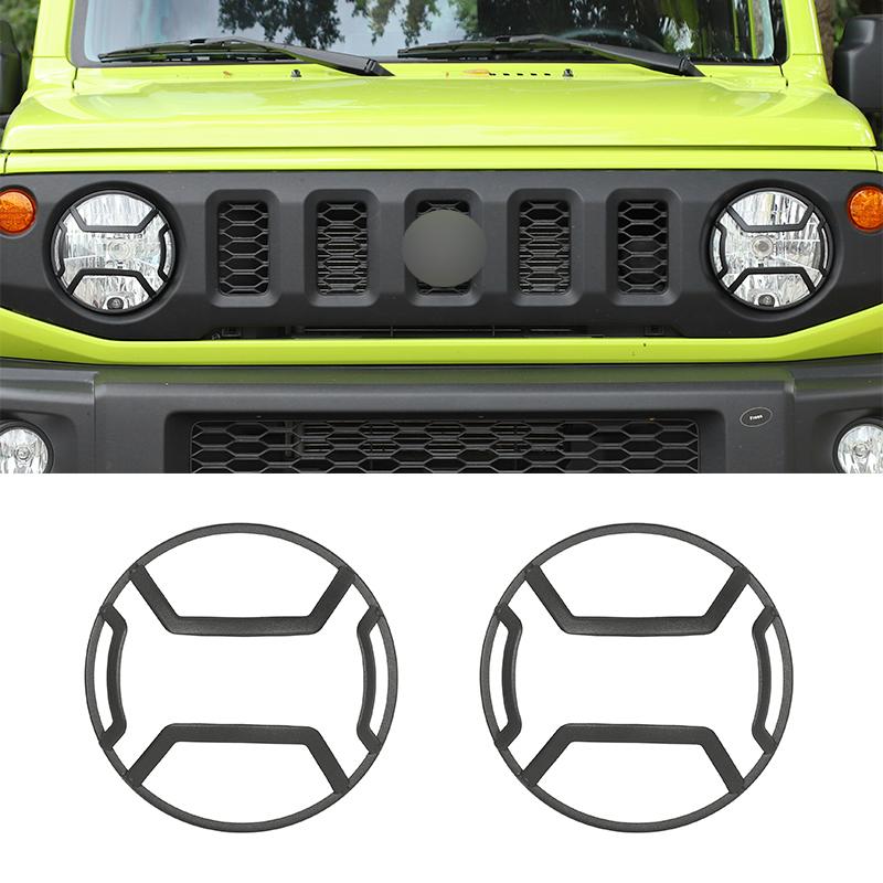 SHINEKA Lamp Hoods Car Front Headlight Lamp Decoration Cover for Suzuki Jimny 2019 2020 2021 2022 2023 Up Exterior Accessories