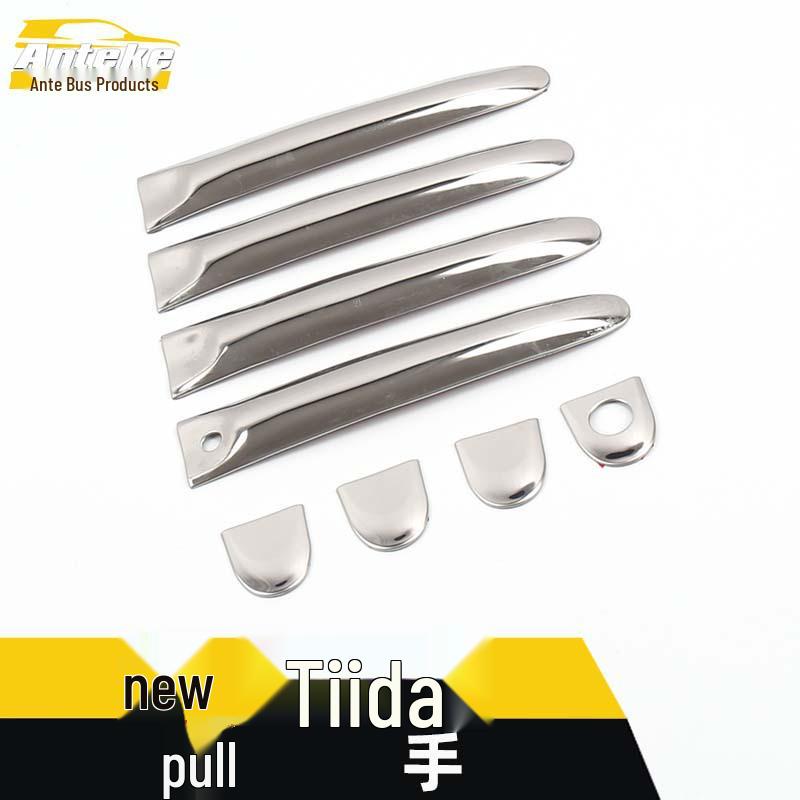 Dekoration av dörrhandtag i rostfritt stål för nya Tiida