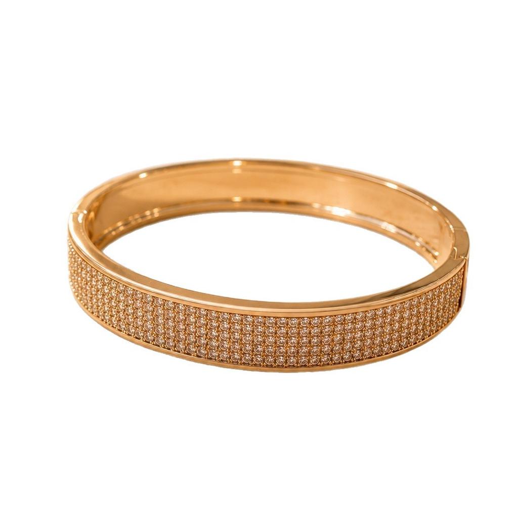 Glitter Inlaid Zirconium Bracelet New Style European and American Exquisite French Light Luxury High-end Jewelry