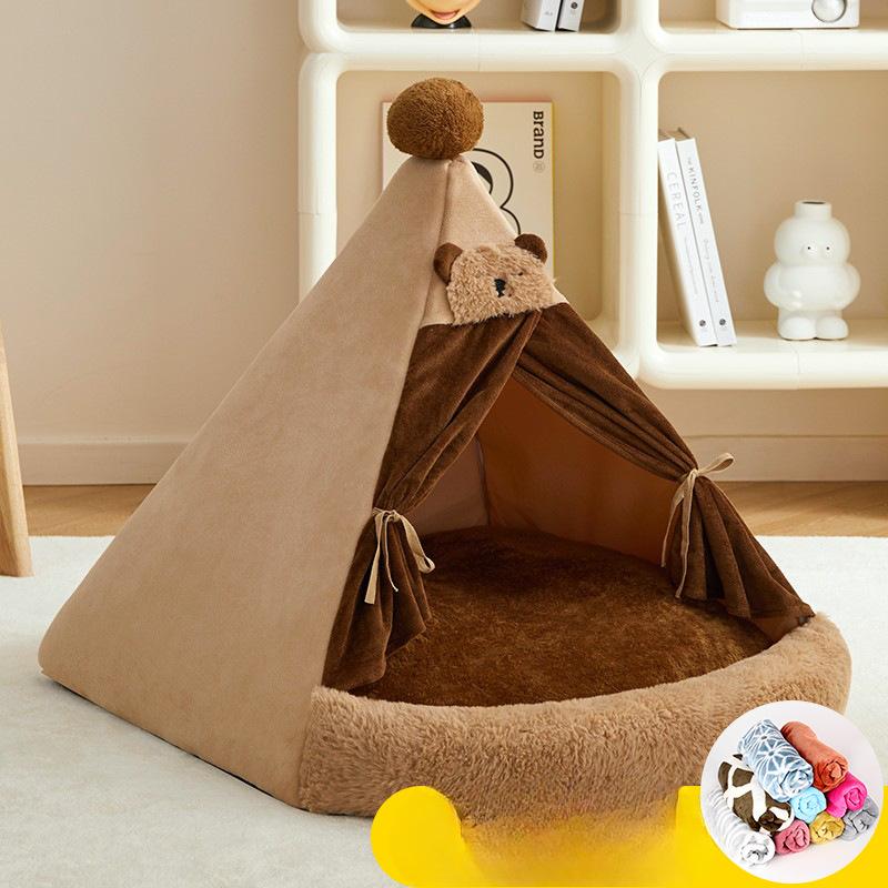 Dog House with Roof Dog House Safe Teddy Dog House Dirty Dog House Warm Closed Dog Bed In Winter