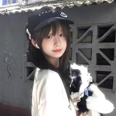 Short Hair Sweet Sister Cat Ear Patch Baseball Cap Female Dead House Emulator Hat Cap Yabimeng House Series