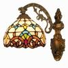 Tiffany Wall Sconce Antique Lamp with Stained-Glass Shade