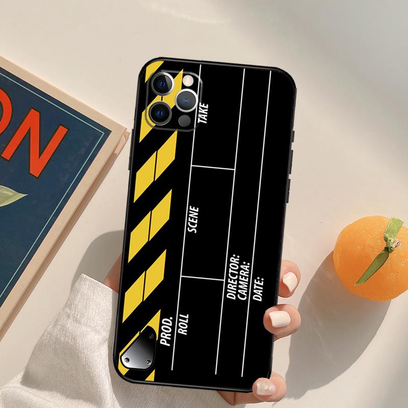 Clapperboard Funda Case For iPhone 14 15 16 Pro Max 11 12 13 Pro Max Mini XR 16 15 Plus 16e Phone Cover