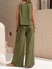 2025 Summer Women's Trendy Cotton Two-Piece Set: Versatile Loose Pullover with Round Neck - European & American Style