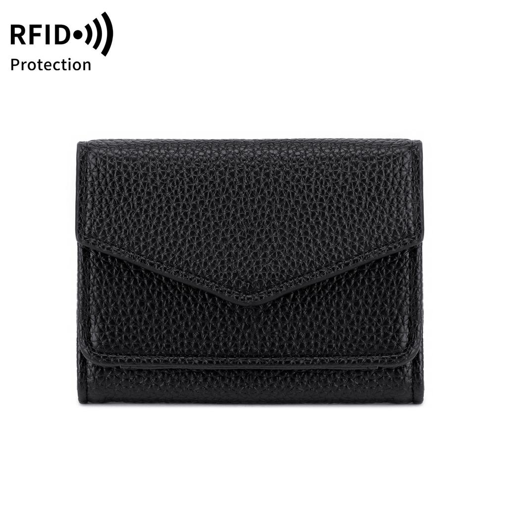 Wallet RFID coin bag wallet mini women's coin purse lychee short wallet