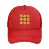 Video Game Geometry Dash Mesh Baseball Caps Snapback Fashion Baseball Hats Breathable Casual Casquette Outdoor Unisex