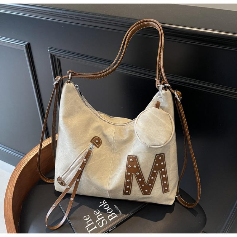 Tote bag women's large-capacity new casual versatile shoulder messenger bag multi-functional fashion backpack