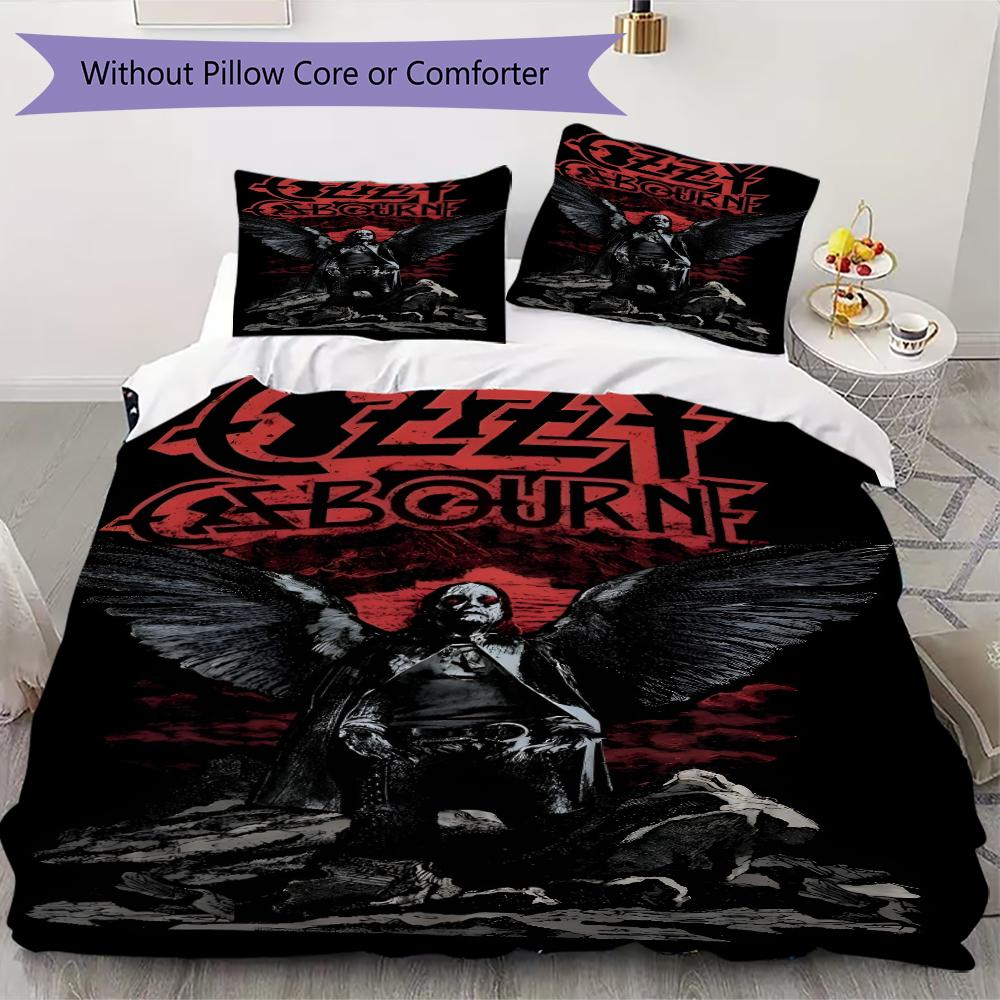 Set Copripiumino con Fantasia Ozzy Osbourne Copripiumino Federa Decorazione per la Casa Regalo di Compleanno (1 * copripiumino + 2 * federe senza imbottitura)74