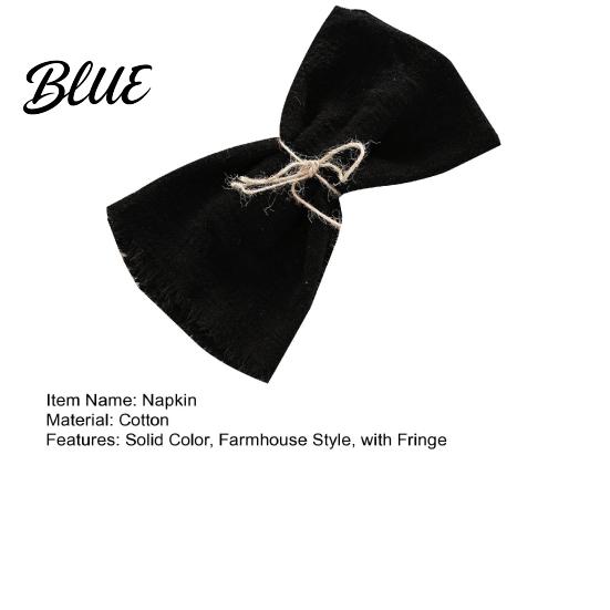 Cotton Fabric Napkins Rustic for Solid Color with Fringe Bohemian Napkin Wedding Cloth Dining Table