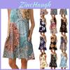 Women's Summer Boho Floral Tank Dress With Comfortable Loose Fit For Casual Beach Outings