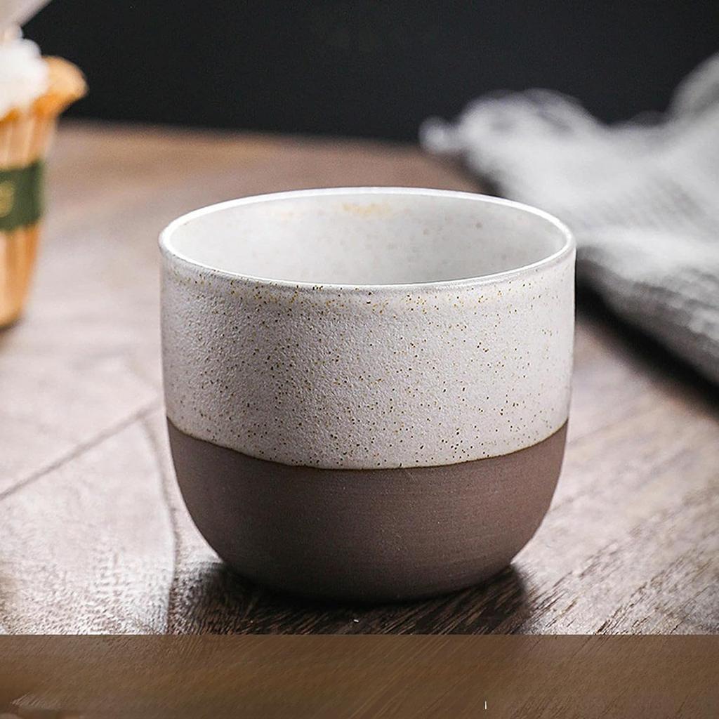 Keramik-Teetasse Wasserbecher Haushalts-Kaffeetasse Teegeschirr Espresso-Kaffee Selbstgefleckt Mattierte Textur Tassen für Bar Zuhause Party
