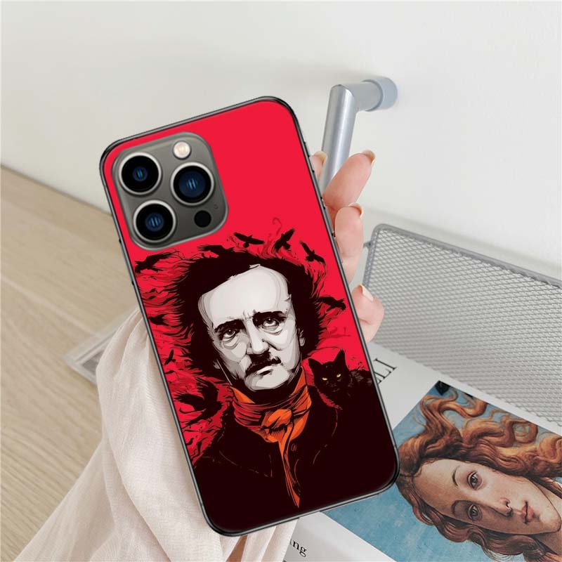 Edgar Allan Poe Handyhülle Für Iphone 17 Air 16 15 Pro Max 14 Plus 16E Hülle 13 Pro 12 Mini 11 Klare Hülle Silikon Niedliche Hülle S