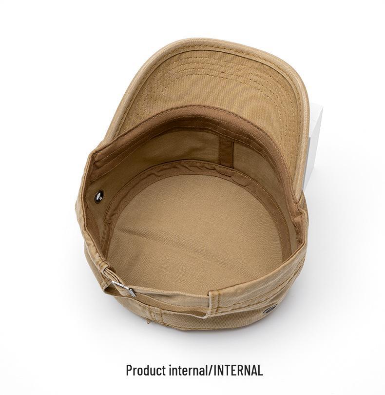 Men's Large Washed Cotton Military-Style Soft Top Duckbill Sun Hat