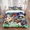 3-teiliges Powerpuff Girls Wissenschaftslabor Bettwäsche-Set Gästezimmer Schlafzimmer Dekoration Weihnachten Halloween Dekoration Geburtstags- und Feiertagsgeschenke - Für alle Jahreszeiten 3-teilige Decke 160
