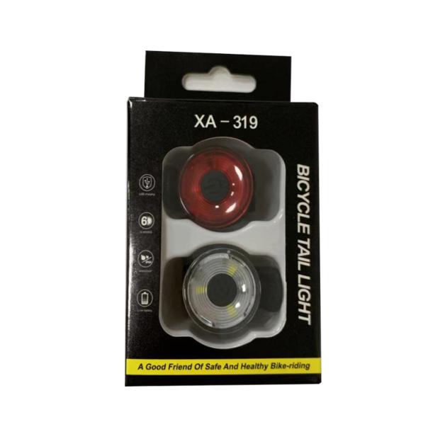 Aluminum Alloy Bike Helmet Light: LED Front and Tail Warning for Night Riding