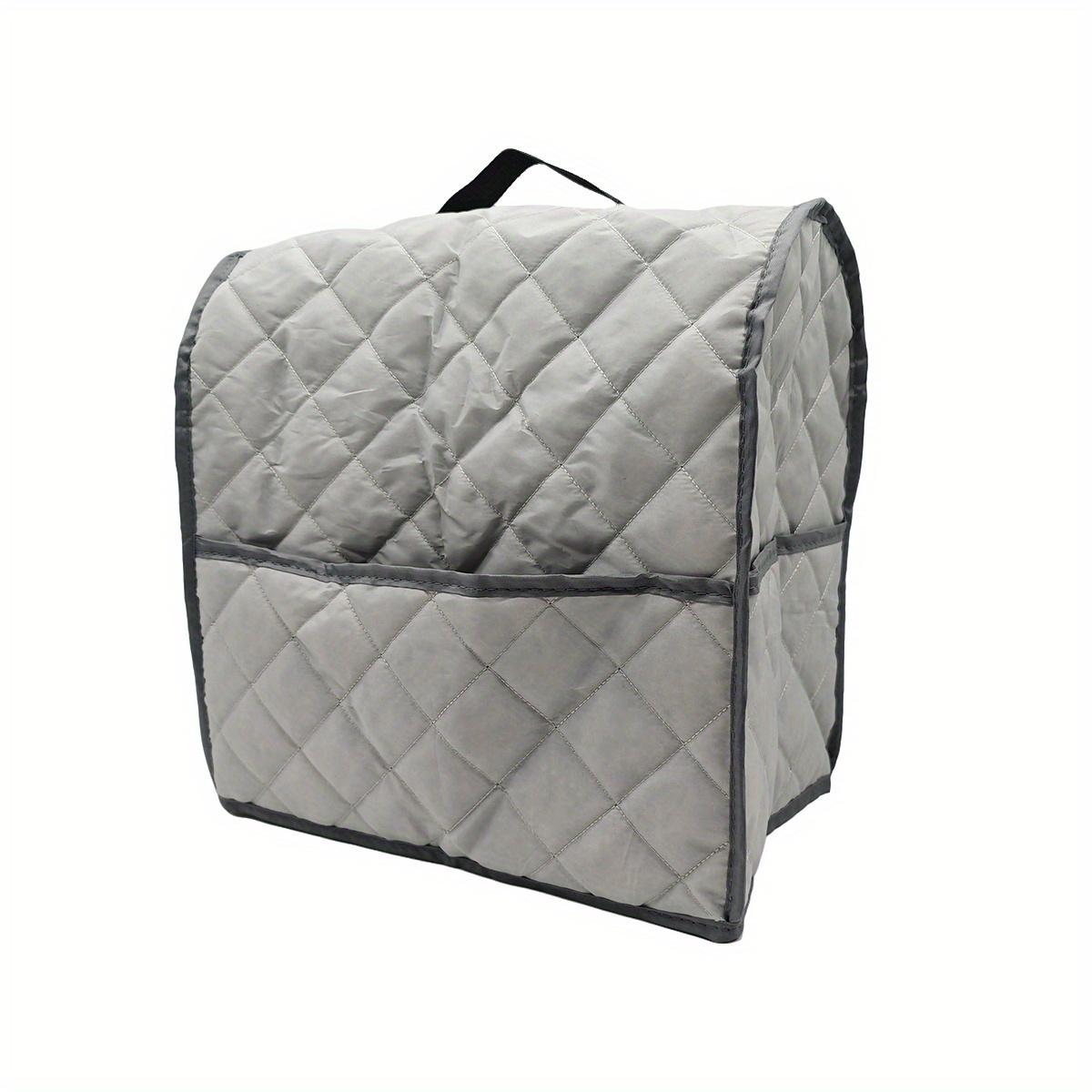 

[Прочный чехол для миксера] Прочный 1 шт. Многоцветный пылезащитный чехол для миксера с боковым карманом для хранения | Стеганый полиэстер, идеально подходит для кухонной техники серый