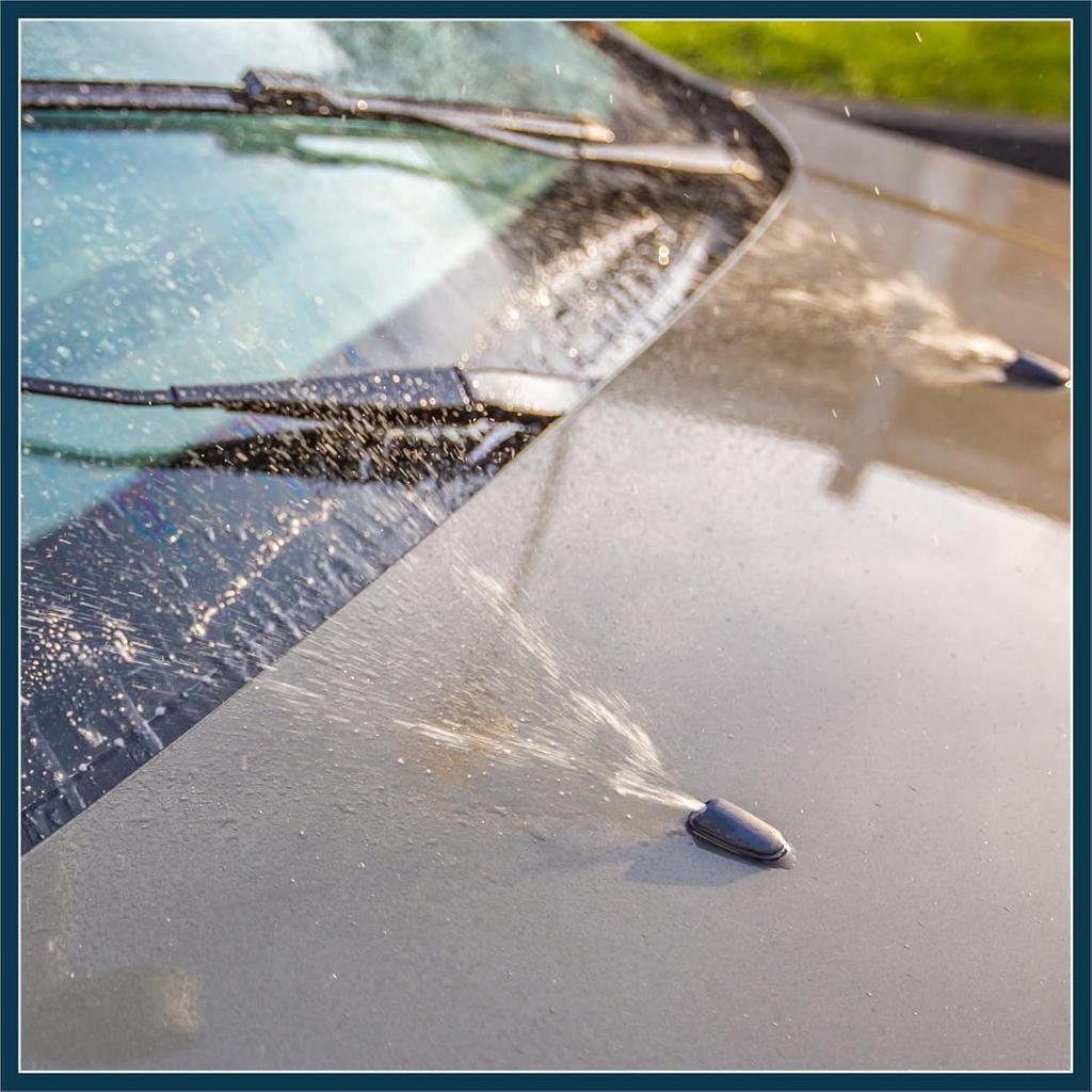 Front Windshield Wiper Nozzles for Chrysler Town Country for Dodge Grand Caravan with Gaskets - Pack of 2 Black Automotive Parts