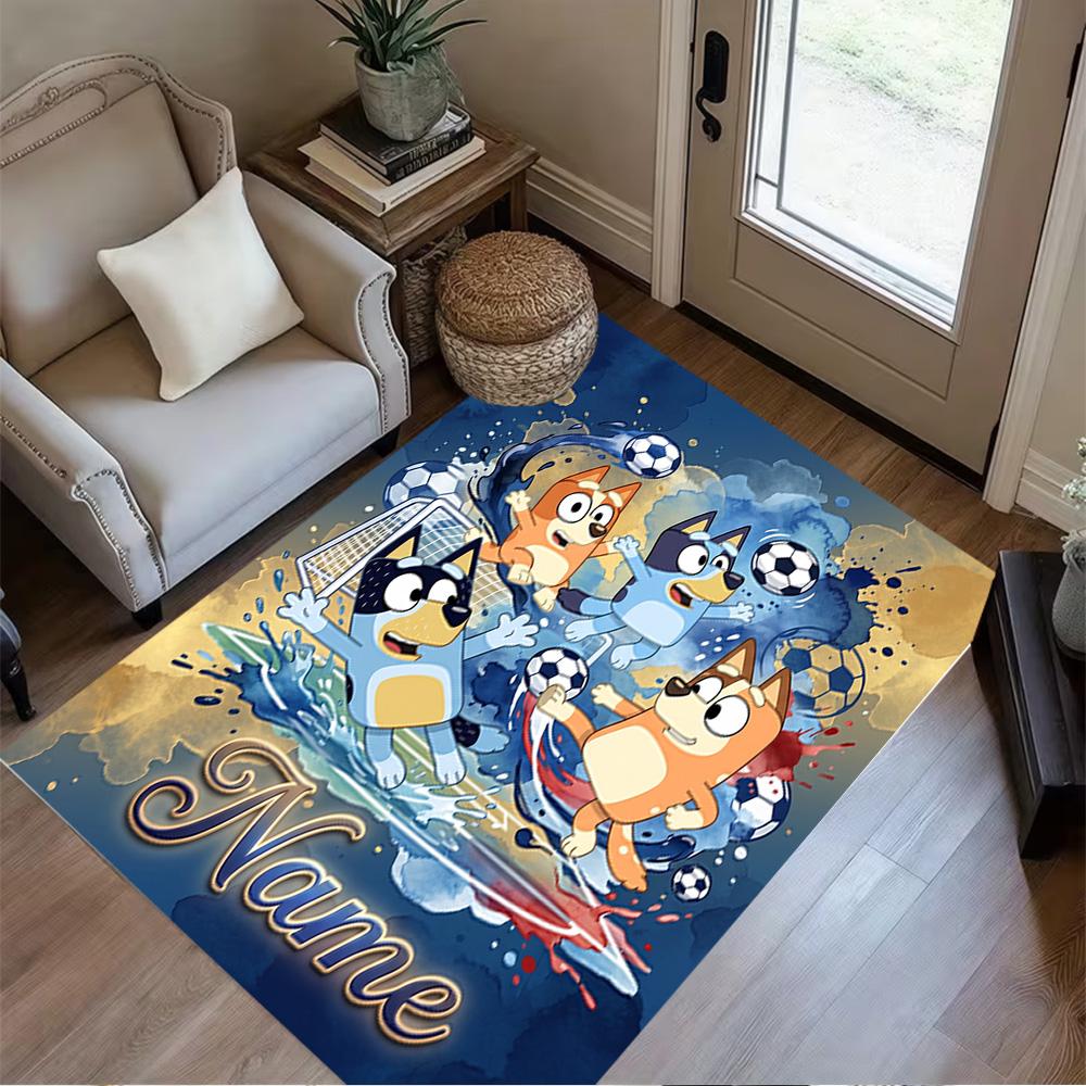 Rainbow Sports Party Personalized Name Carpet Design for Bedrooms Decorate room Living Rooms Game Room Antislip Carpet Office home decor