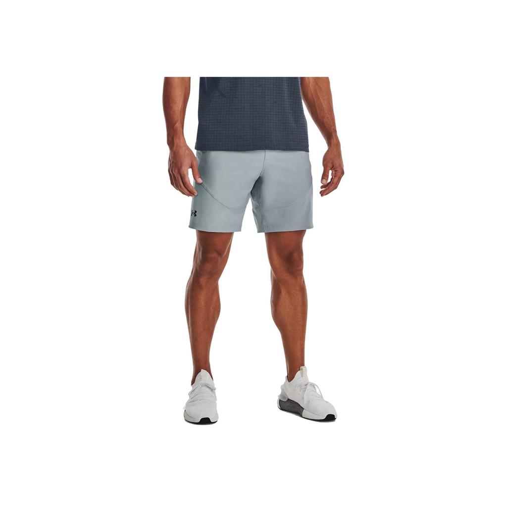 Under Armour Solid Color Elastic Waist Straight Leg Sports Shorts Men Bottoms Harbor-Blue 1373780-465