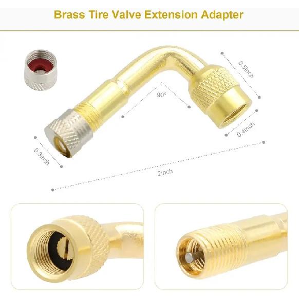 8.25 Inch Flexible Tire Valve Stem Extension Extenders with 90 Degree For Cars Truck Motorcycle Bike Scooter