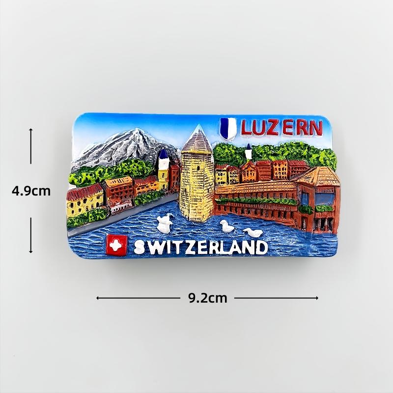 

Switzerland Souvenirs Lake Lucerne Chapel Bridge Fridge Magnets Alps Saint Bernard Travel Souvenirs Home Decor Wedding Gifts