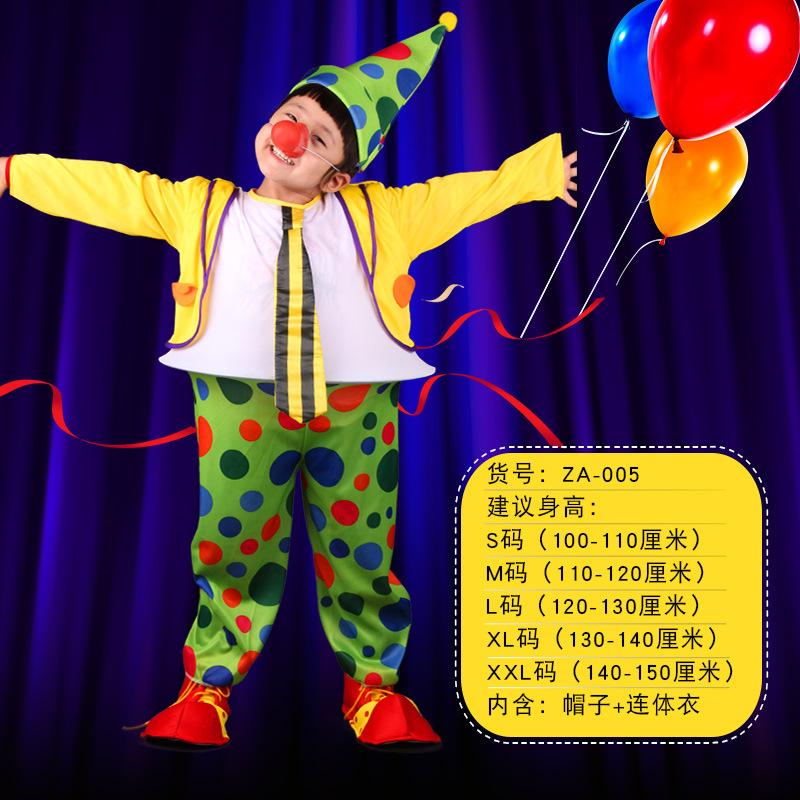 Kinder Clown Bühne Kostüm Kindergarten Aktivität Junge Mädchen Halloween Cosplay Outfit