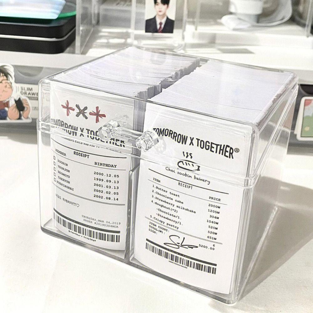 Hot For Kpop Photocard Transparent School Stationery Photo Card Organizer Box Photocard Storage Box