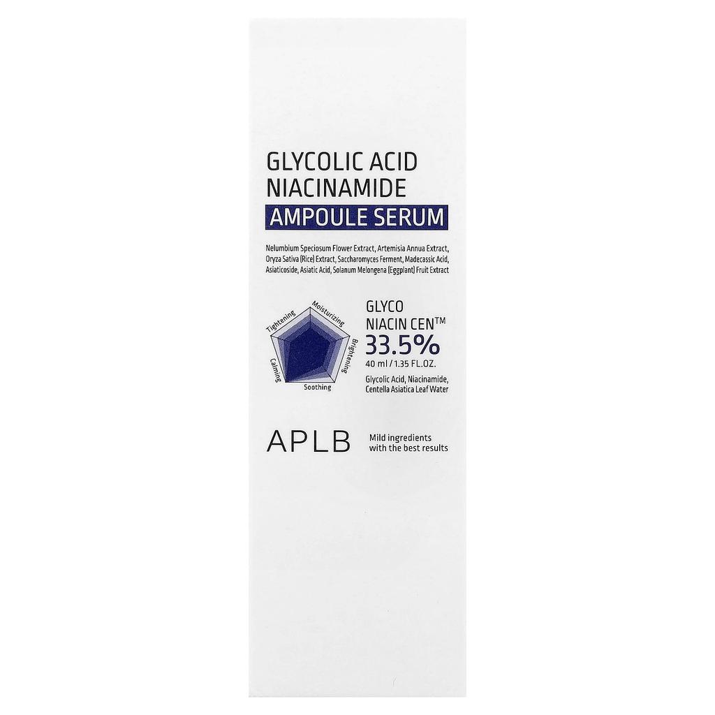 APLB, Glycolic Acid Niacinamide Ampoule Serum, 40ml (1.35 fl oz)