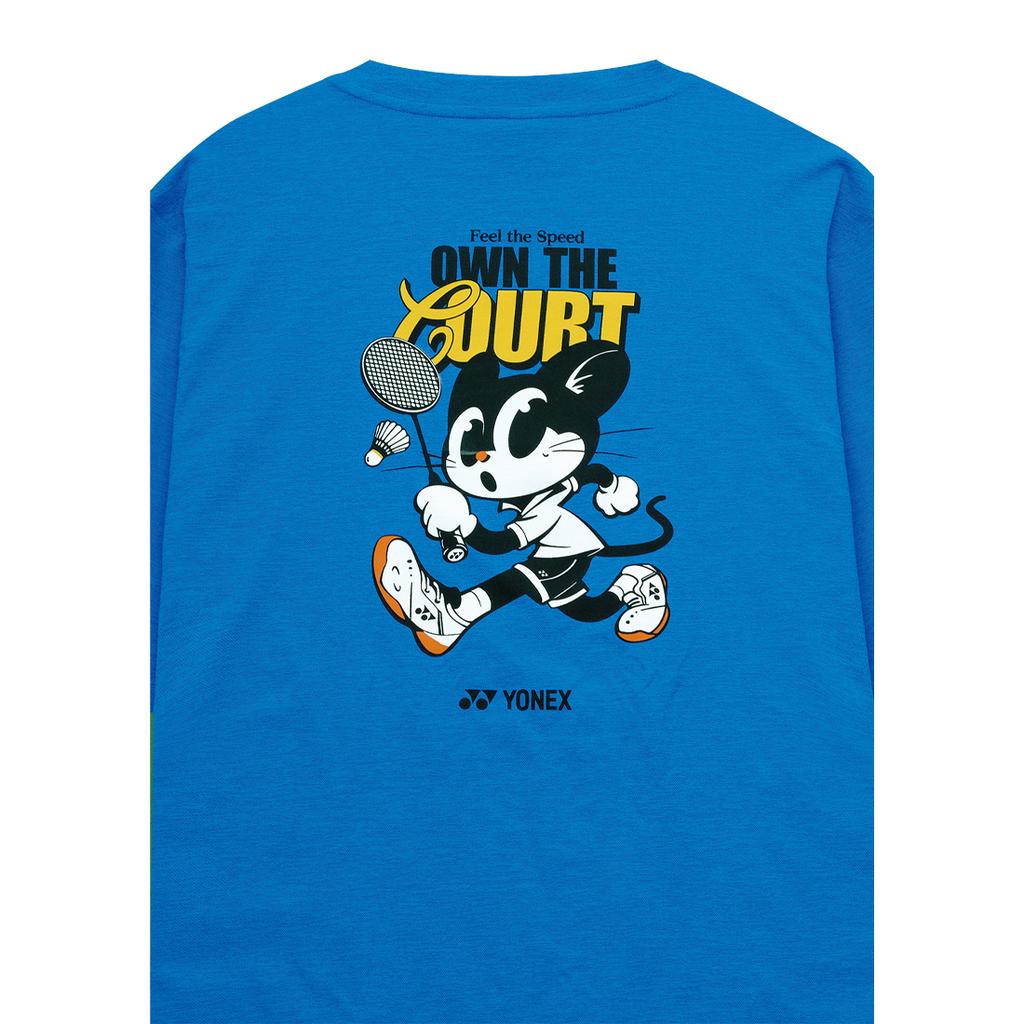 YONEX 253Ts045U Blue Unisex Sporty Graphic Short Sleeve T-Shirt