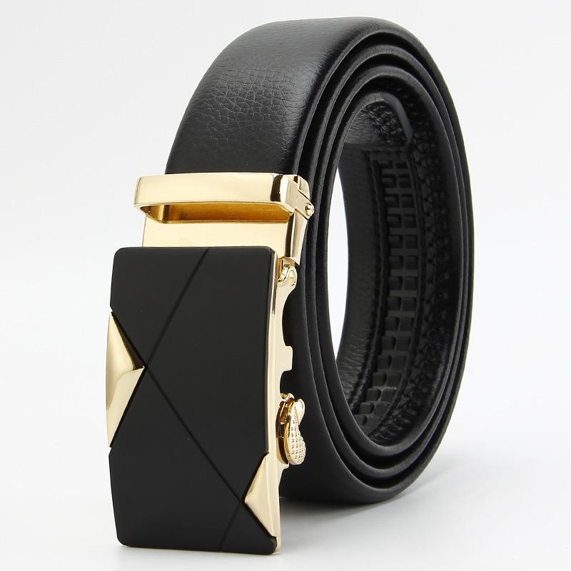 Microfiber Edging Automatic Buckle Belt  Men's Casual Belt  Men's Trouser Belt