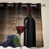 Wine Glass Wine Fruit Grapes Windows Curtains Living Room Bedroom Window Treatments Household Kitchen Curtains
