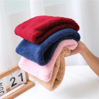 Women Scarf Solid Color Thickened Plush Soft Fabric Winter Scarf Outdoor Activities Cycling Windproof Cold Weather Scarf