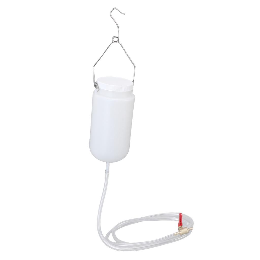 1L Auxiliary Fuel Tank with Fuel Hose and Cut Off Valve Smoother Flow for Long Distance Cycling Traveling