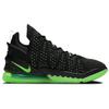 Nike LeBron 18 Dunkman Sneakersy Unisex Czarne Elektryczno-Zielone CQ9283-005