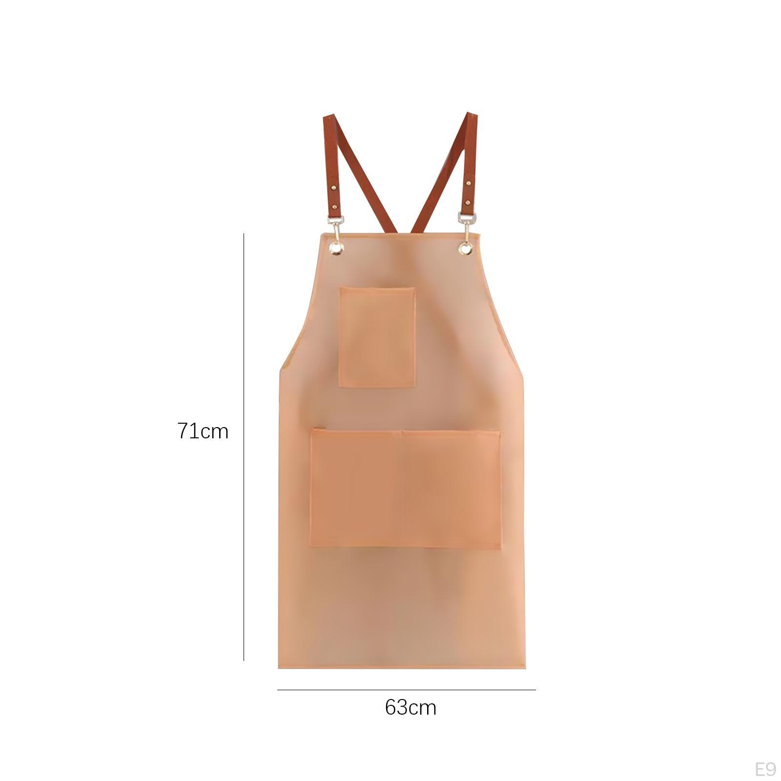 Фартук для гриля полупрозрачный со спинкой Pink Long Pocket — фото 10