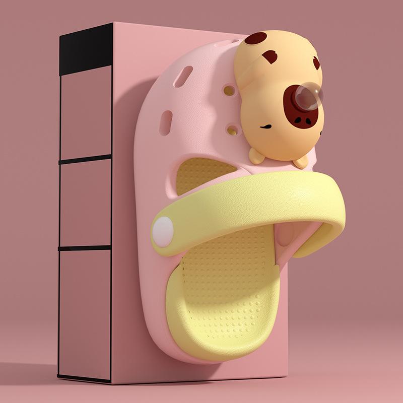 

Детские шлепанцы капибара для мальчиков, летние домашние комнатные, детские для девочек, для малышей, для ношения на пляже, крутые тапочки 15 yards [inner length 14.5CM]