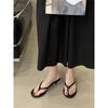 Eilyken Summer Fashion Thin Low Heels Slippers Women Round Clip Toe Beach Casual Sandals Flip Flops Shoes