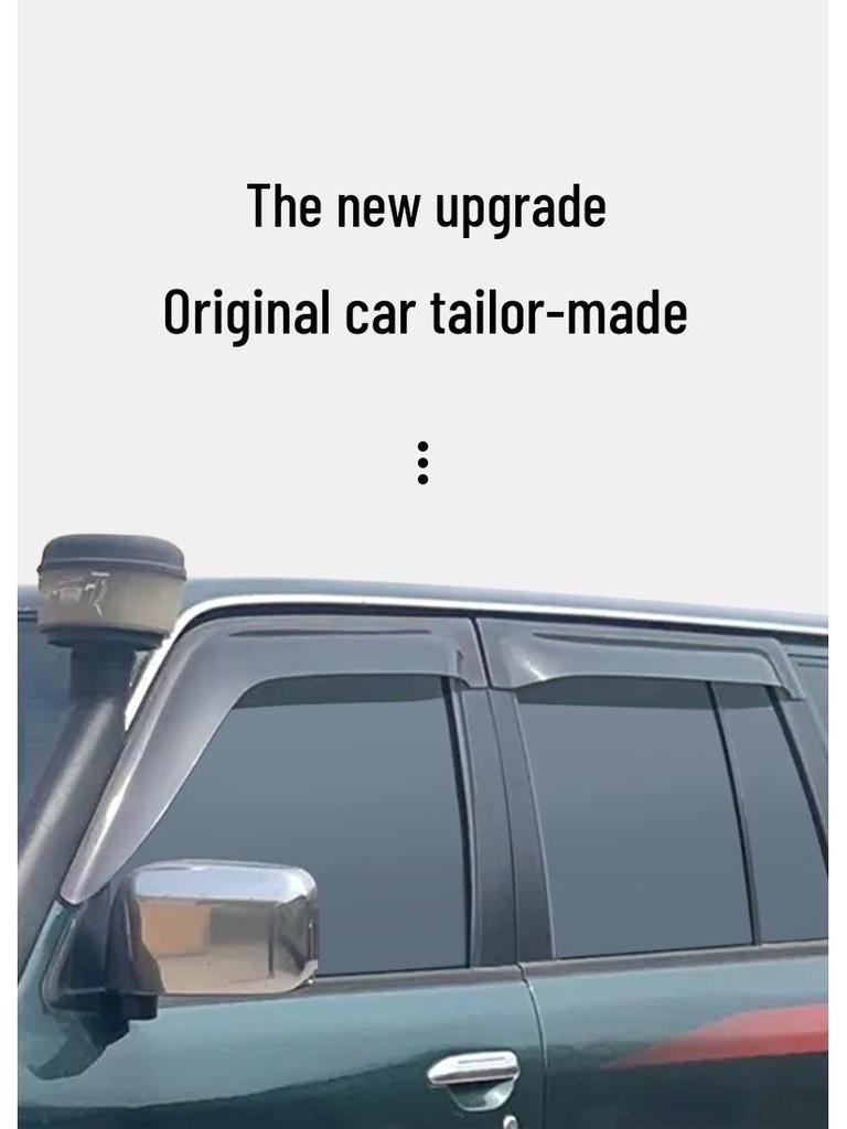Nissan Patrol Y61 Rain & Sun Visor Window Deflector - Widened & Thickened Car Rainproof Board for Exterior Modification