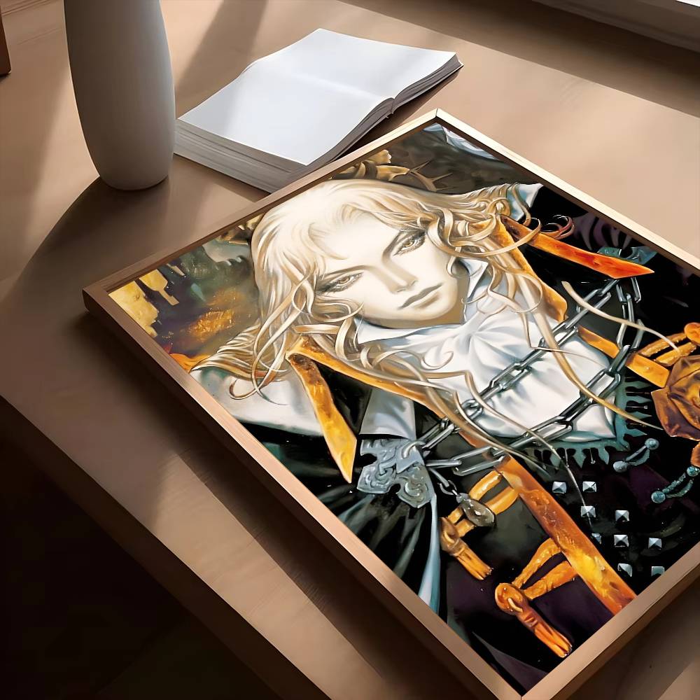 1pc Game C-Castlevania Poster Sticker Print Waterproof Wall Art For Living Room Bedroom Home Decor