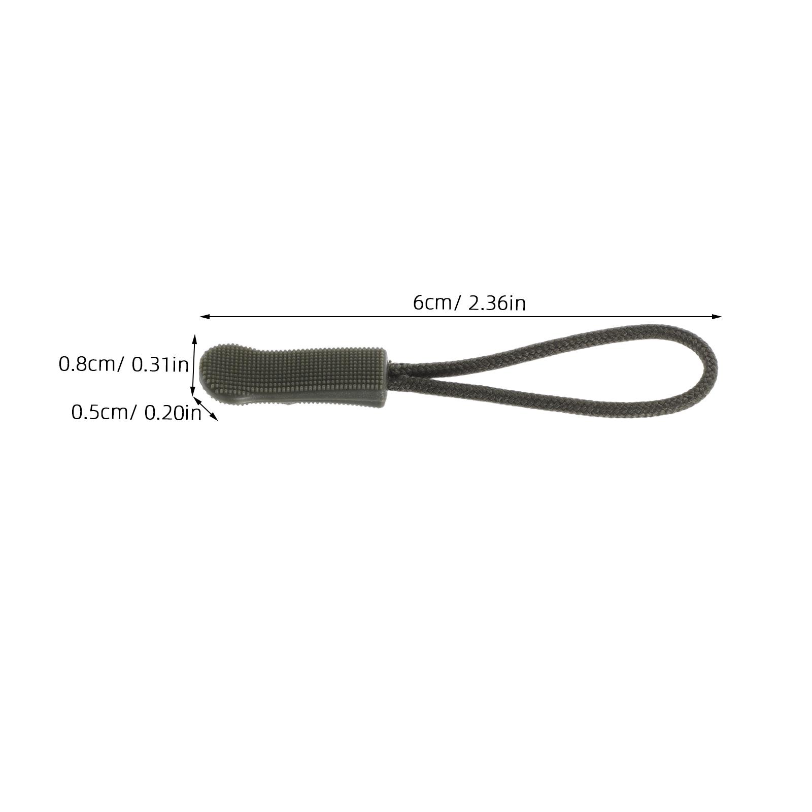 

20pcs Removable Pulls Replacement Kit For Jackets Bags Luggage Backpacks Zipper Pull Cord Durable Antislip Pendant Universal оливковий колір