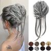 Elásticos de Cabelo Fofos Europeus e Americanos: Franja Longa, Coque Natural Feminino & Acessórios – Penteado Fashion & Versátil