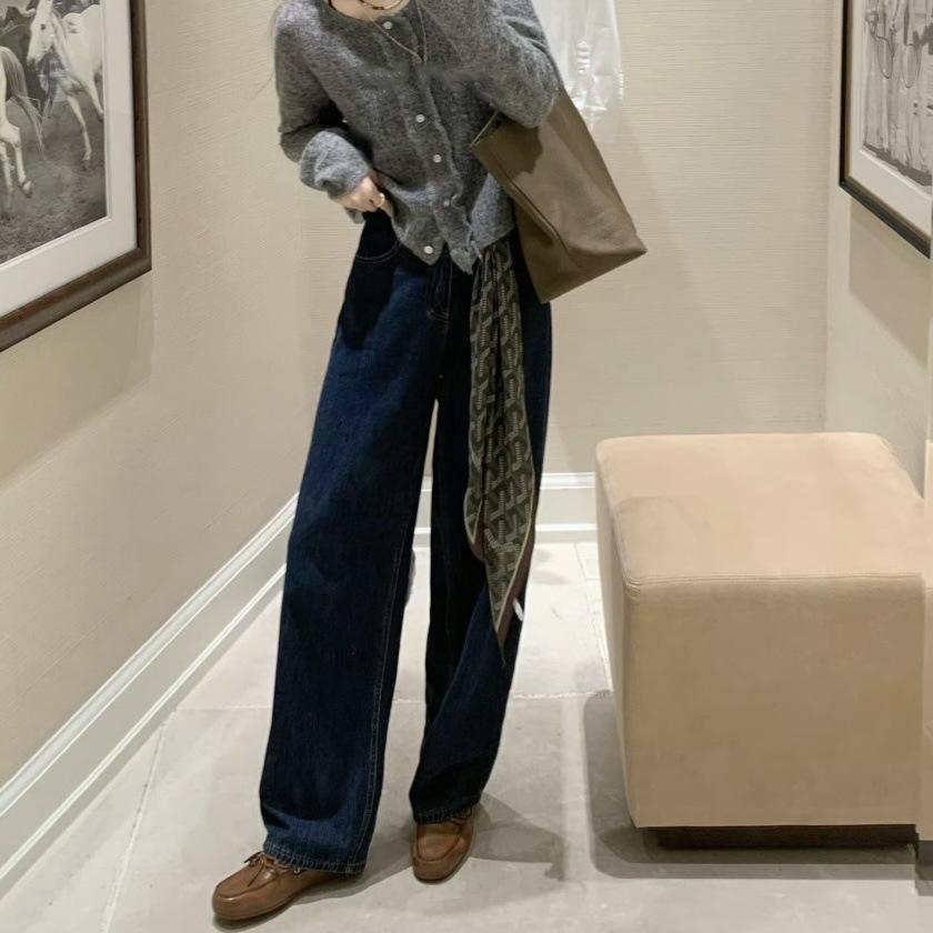 Grape Home~ Cowhide Edition Sydney Weekend~ Washed Horse Leather Pattern British Style Bow Doudou Loafer Leather Shoes Women