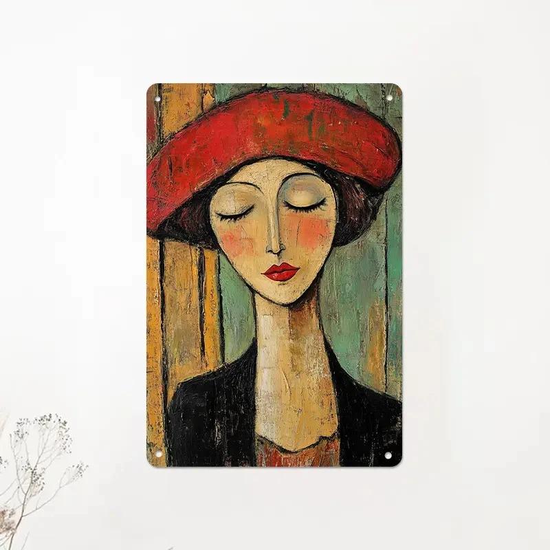 Vintage Abstract Female Portrait Print Modern Art Home Living Room Bedroom Bathroom Canvas Painting Wall Art Decor