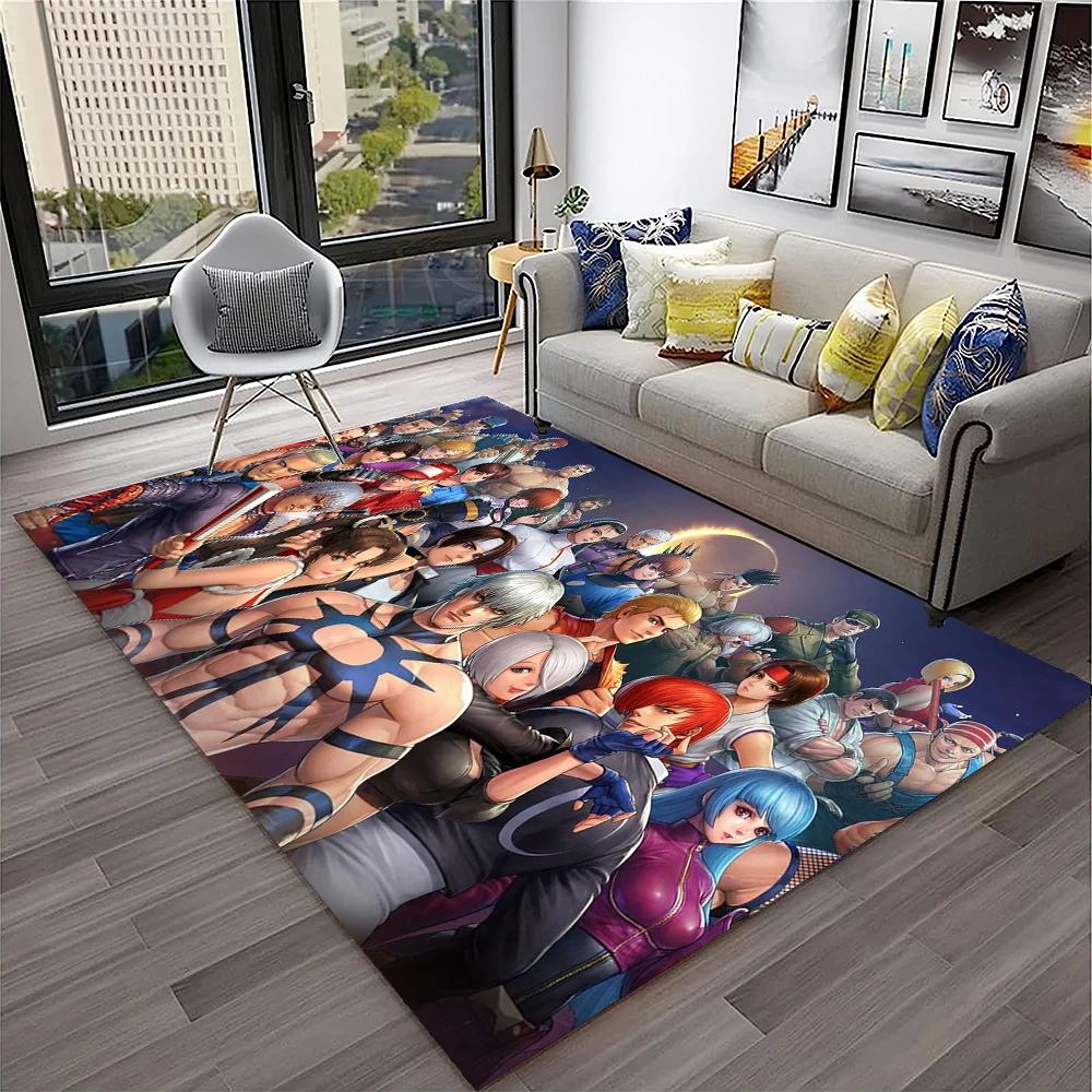 3D Retro Game King of Fighters Gamer Carpet Rug for Home Living Room Bedroom Sofa Doormat Decor,kids Area Rug Non-slip Floor Mat