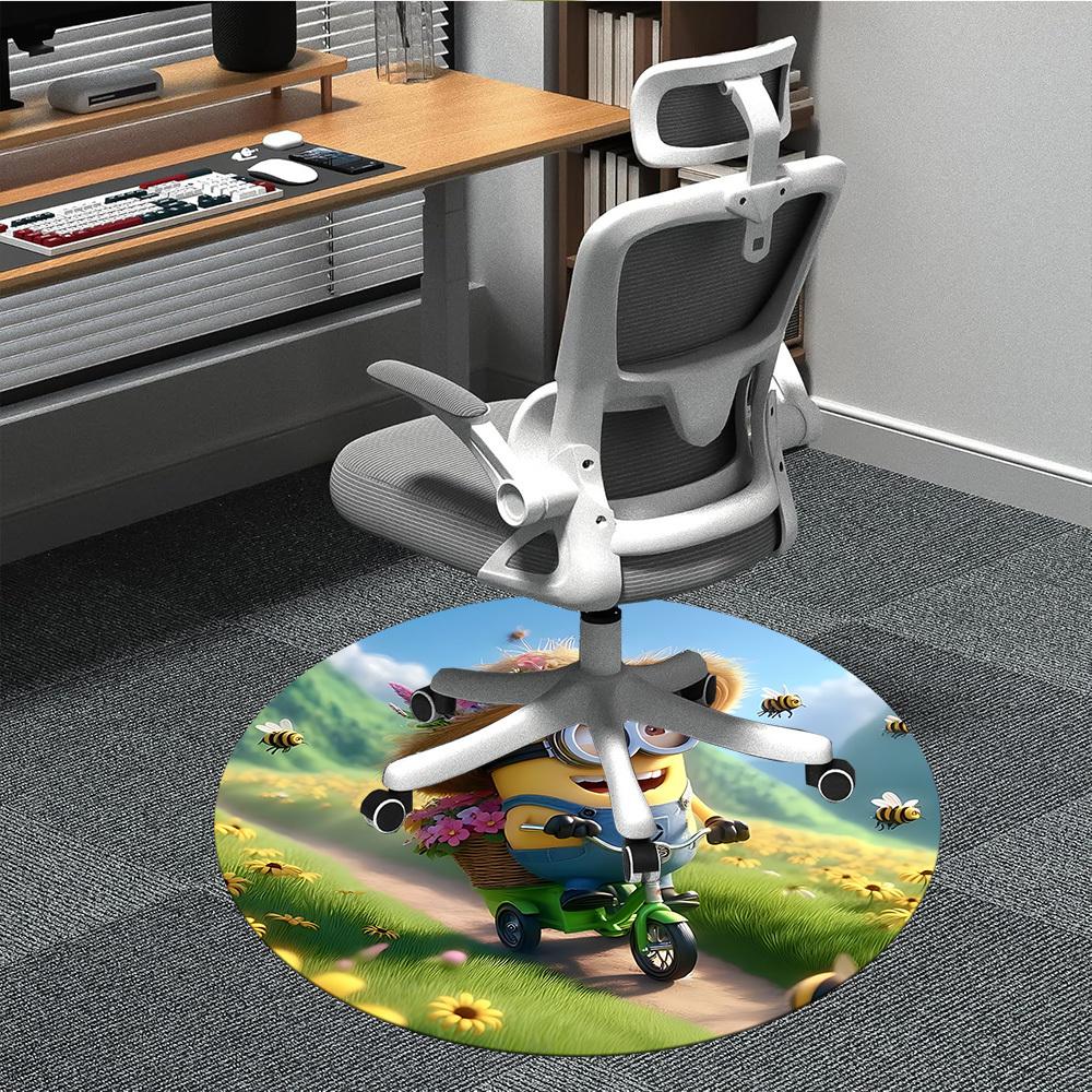 

1pc Minion-themed bicycle Chair Carpet for Office Non-Slip,Machine Washable Rug for Office, Room - Holiday Decor - Machine Made yy251017251 80cm by 80cm