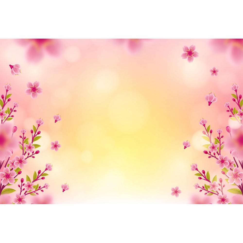 Frühlingsrosa Blumen Hintergrund Glitzer Licht Bokeh Floral Kirschblüte Neugeborenes Baby Porträt Fotografie Hintergrund Fotostudio