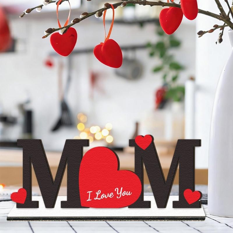 Mother's Day Decorations Decorative Tabletop Centerpieces Mothers Day Signs Mothers Day Gift for Mom from Daughter Son